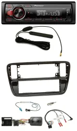 Автомагнитола Pioneer 1-DIN, MP3, DAB, USB, для VW Up (2011–2016), черный глянец, поддержка кнопок на руле