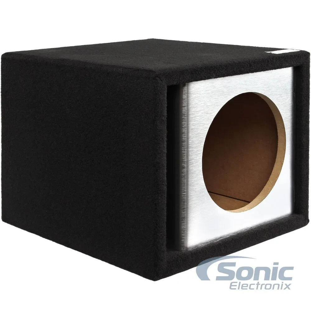 Atrend 10SVR Single 10" Brushed Aluminum Vented Car Audio Subwoofer Enclosure