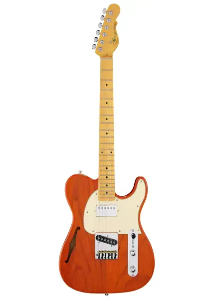 Электрогитара полуакустическая G&L Tribute ASAT Classic Bluesboy Semi-Hollow Clear Orange MP