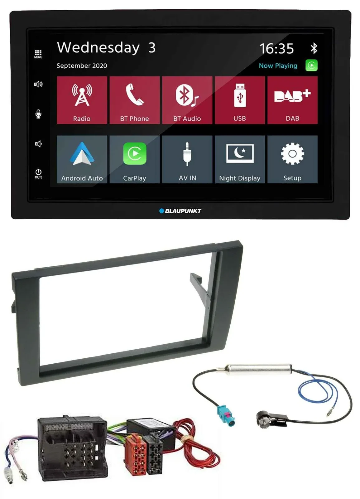 Blaupunkt DAB Bluetooth USB MP3 2DIN Autoradio für Audi A4 B7 04-08 Aktivsystem