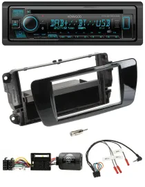 Kenwood Bluetooth DAB CD Lenkrad USB Autoradio für Seat Ibiza Klavierlack schwar