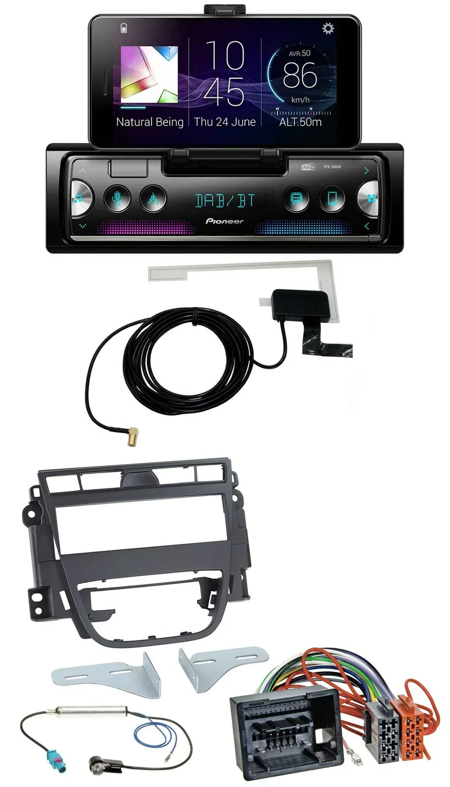 Pioneer DAB Bluetooth MP3 USB Autoradio für Opel Meriva B (ab 2010)