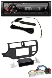Pioneer MP3 DAB 1DIN AUX USB Autoradio für Kia Rio (UB 2011-2014) schwarz
