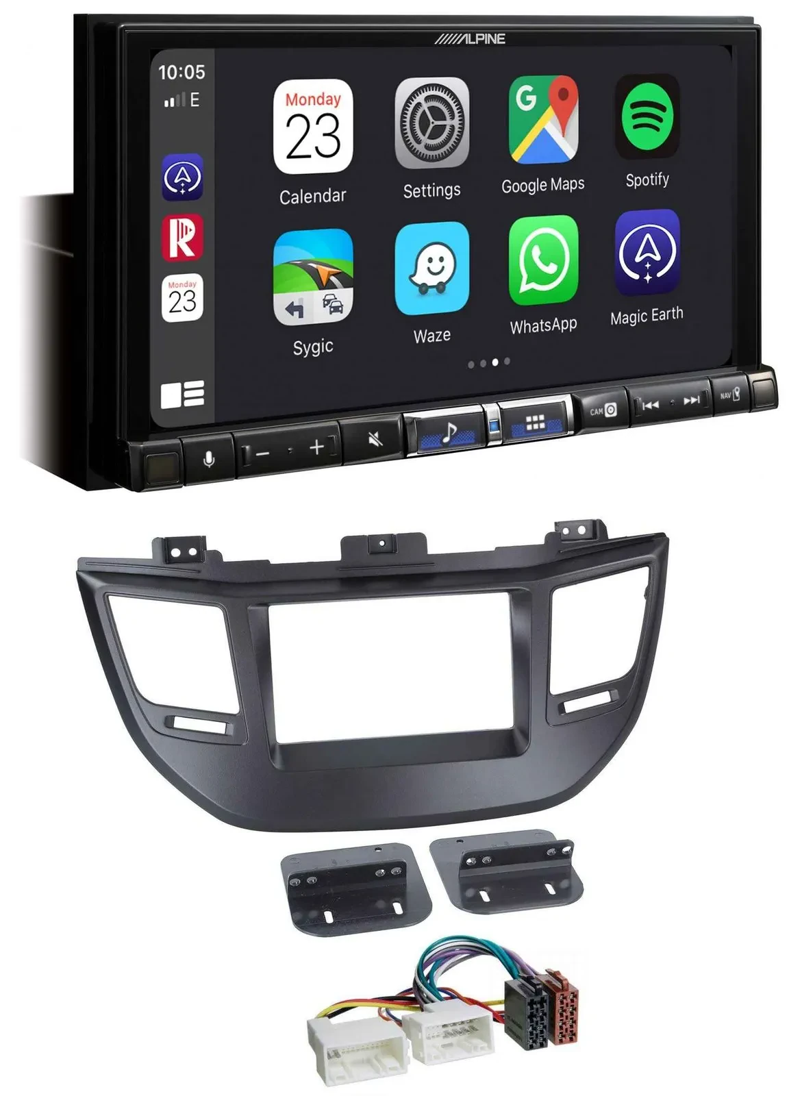 Alpine 2DIN DAB USB MP3 Bluetooth Autoradio für Hyundai Tucson ab 15 schwarz