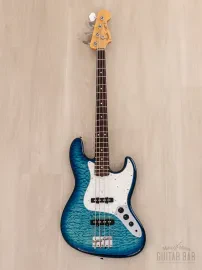 Бас-гитара Fender Jazz Bass Limited Edition Quilt Top JB62/QT JJ Aqua Burst w/gigbag Japan 2013