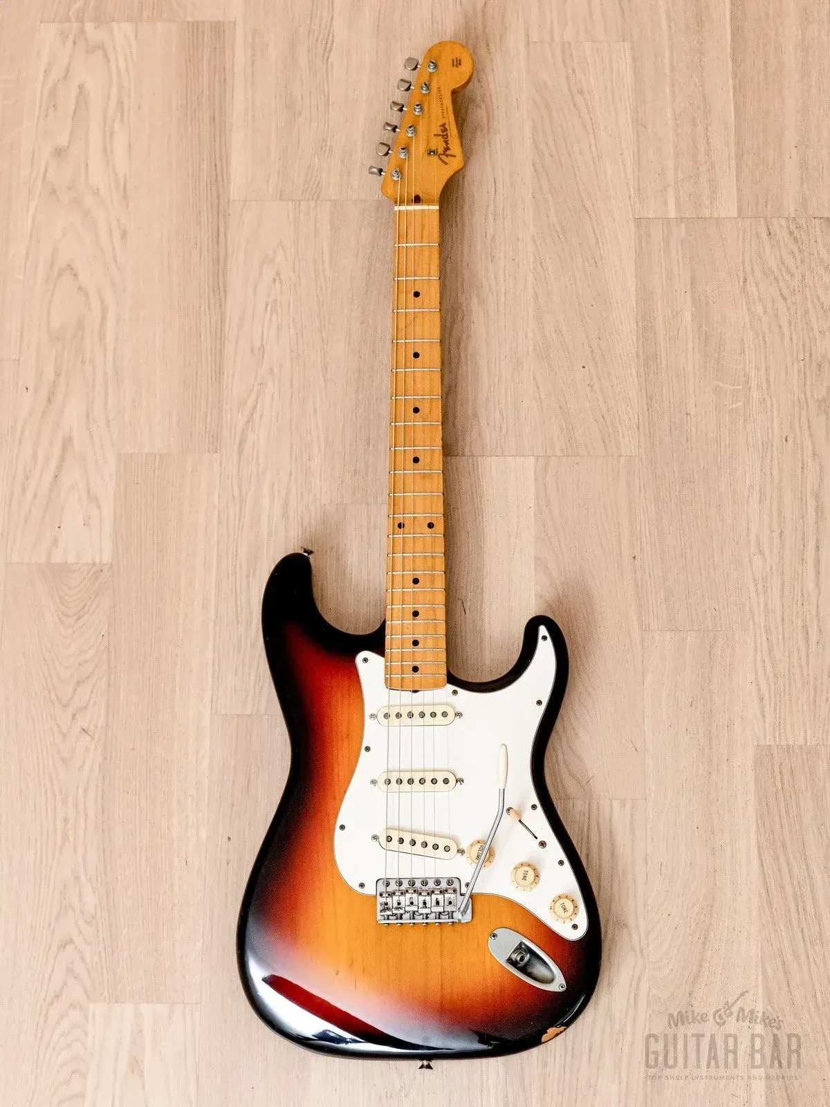 Электрогитара Fender Stratocaster Partscaster ST57 & ST62 SSS Sunburst Japan 1980s