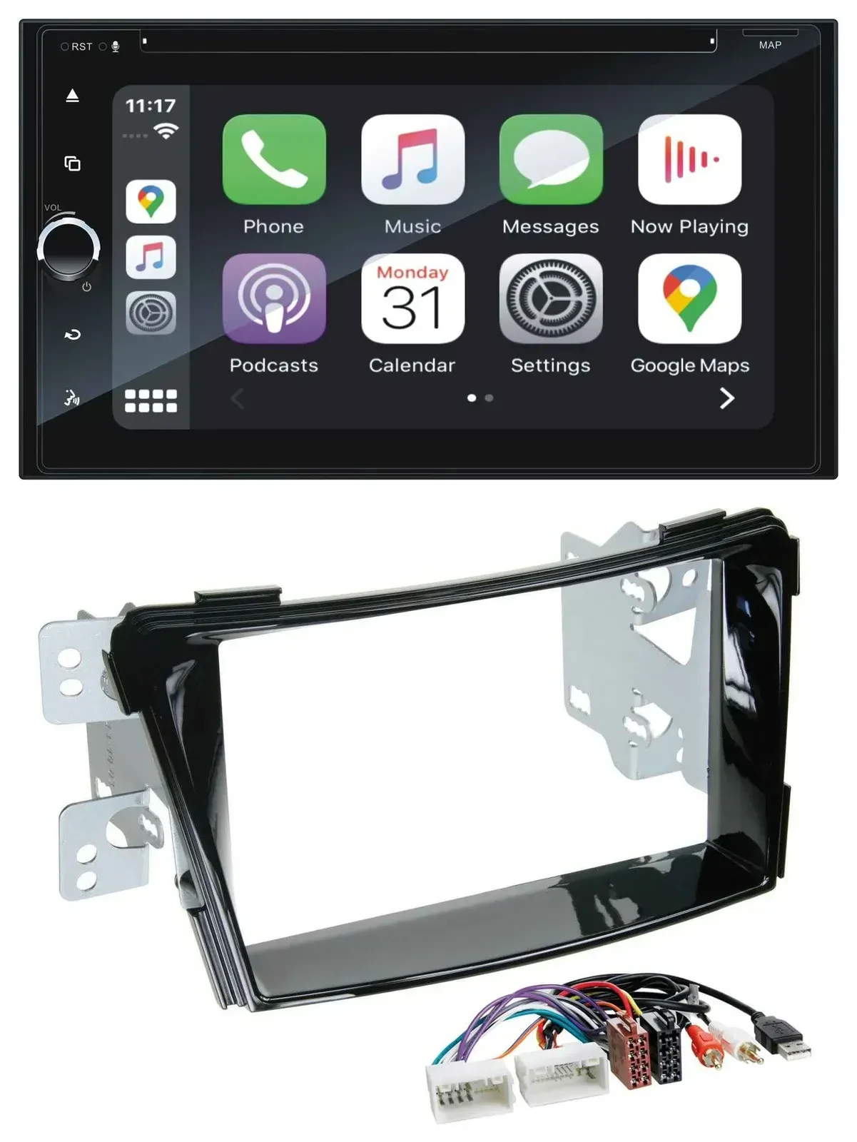 Blaupunkt 2DIN Bluetooth DAB USB DVD MP3 Autoradio für Hyundai i40 ab 11 VF Klav