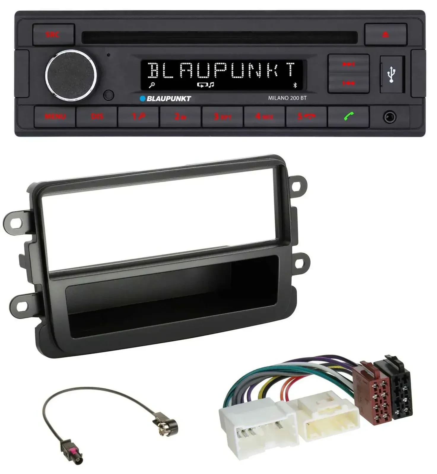 Blaupunkt MP3 USB CD Bluetooth AUX Autoradio für Dacia Lodgy Duster Dokker Sande