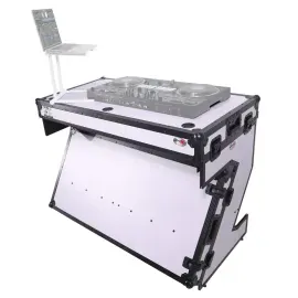 ProX XS-ZTABLE-WH Z-Table White Portable DJ Workstation Flight Case idjnow