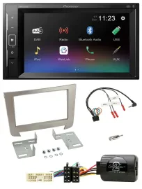 Pioneer DAB Lenkrad 2DIN Bluetooth USB Autoradio für SSangYong Rexton Telefontas