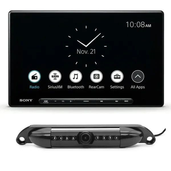Sony XAVAX8500 10.1" Receiver + Slim Backup Camera Plate