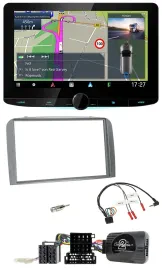 Kenwood Bluetooth DAB TMC 2DIN Lenkrad USB Navigation für Alfa Romeo 147 GT 2007