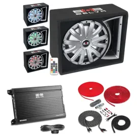 Belva BLB112LED 12" 750W Loaded Ported Subwoofer Enclosure with Amp and Amp Kit