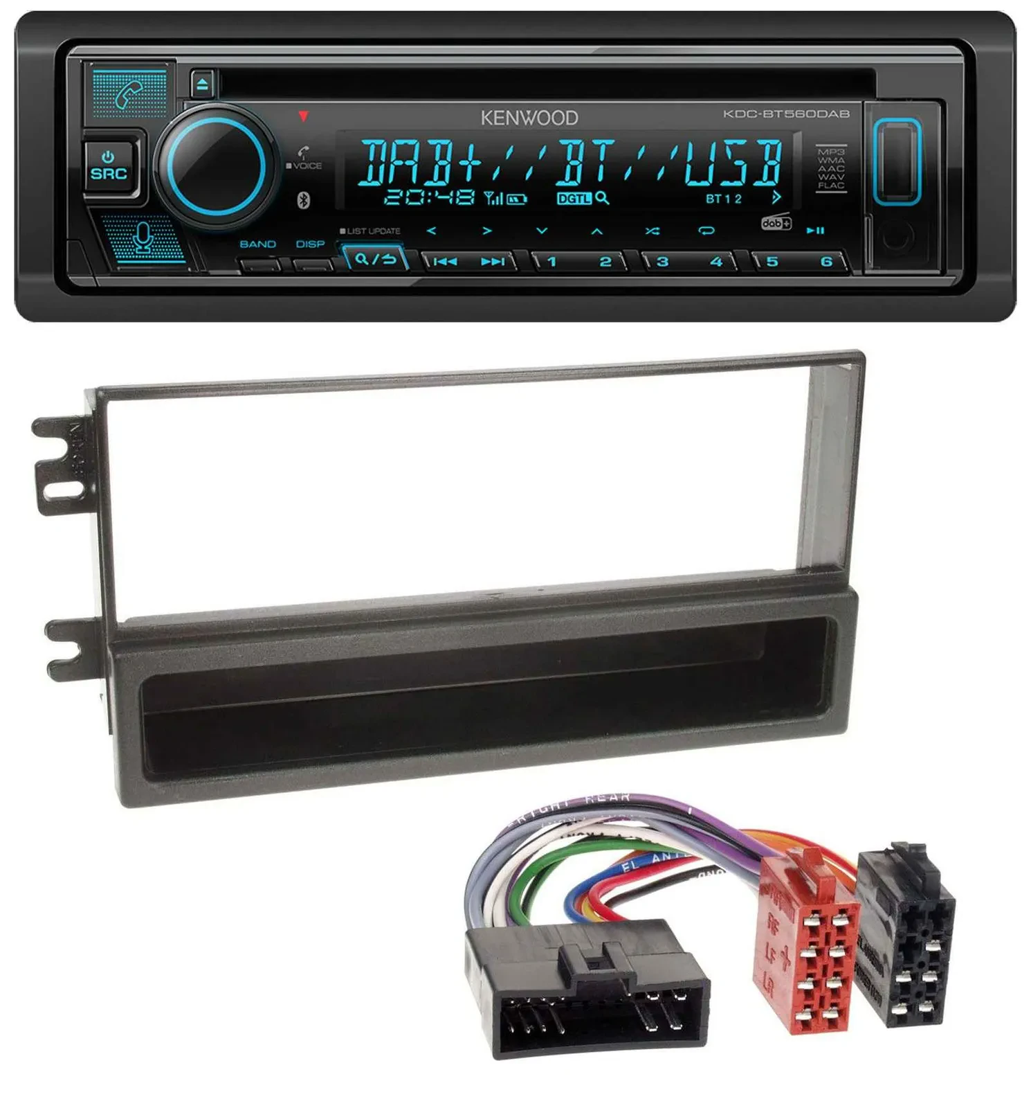 Kenwood Bluetooth DAB CD MP3 USB Autoradio für Kia Sportage I (2000-2005)