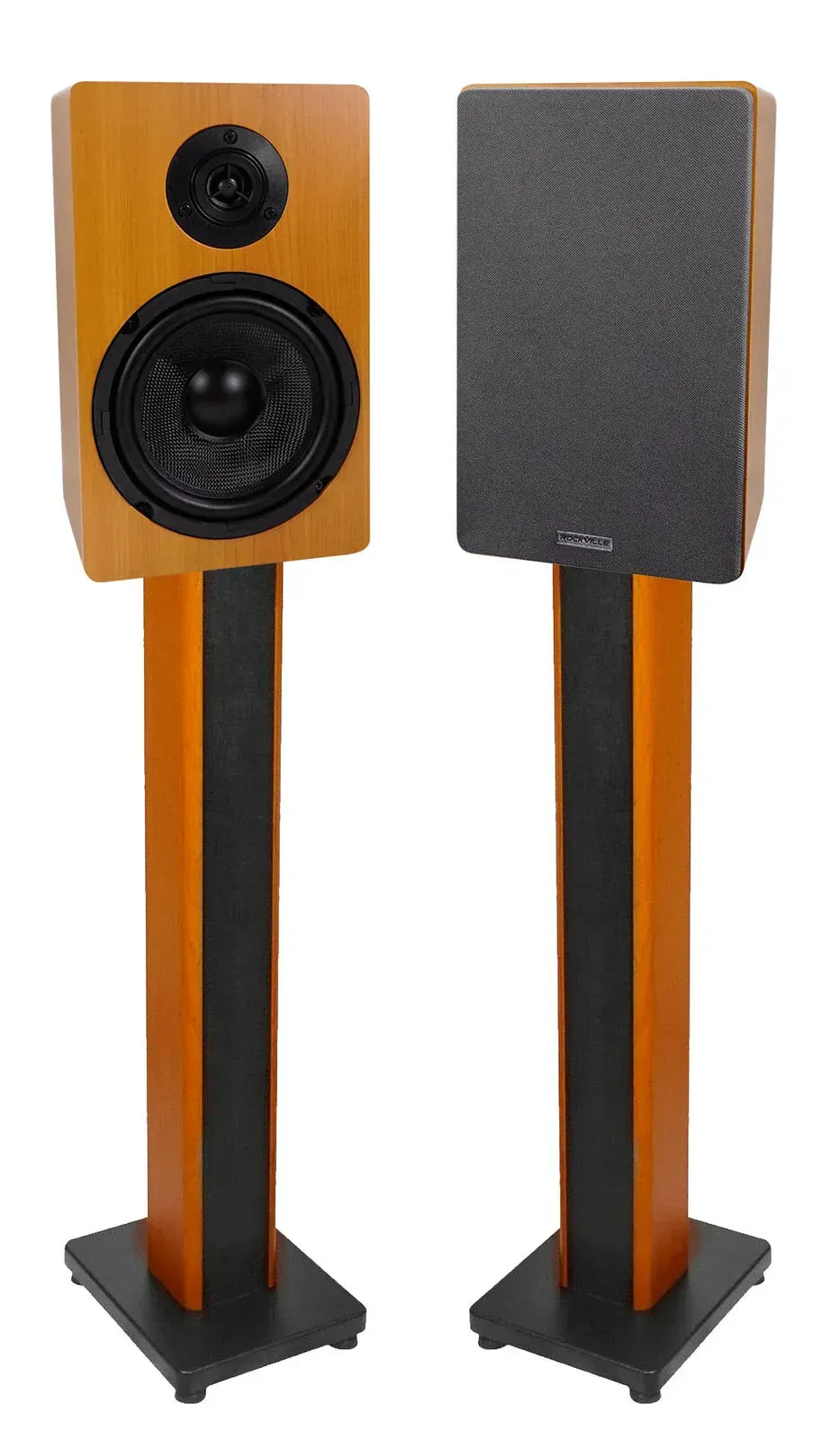 Широкополосная акустическая система Rockville RockShelf 64C Wood со стойками (пара)