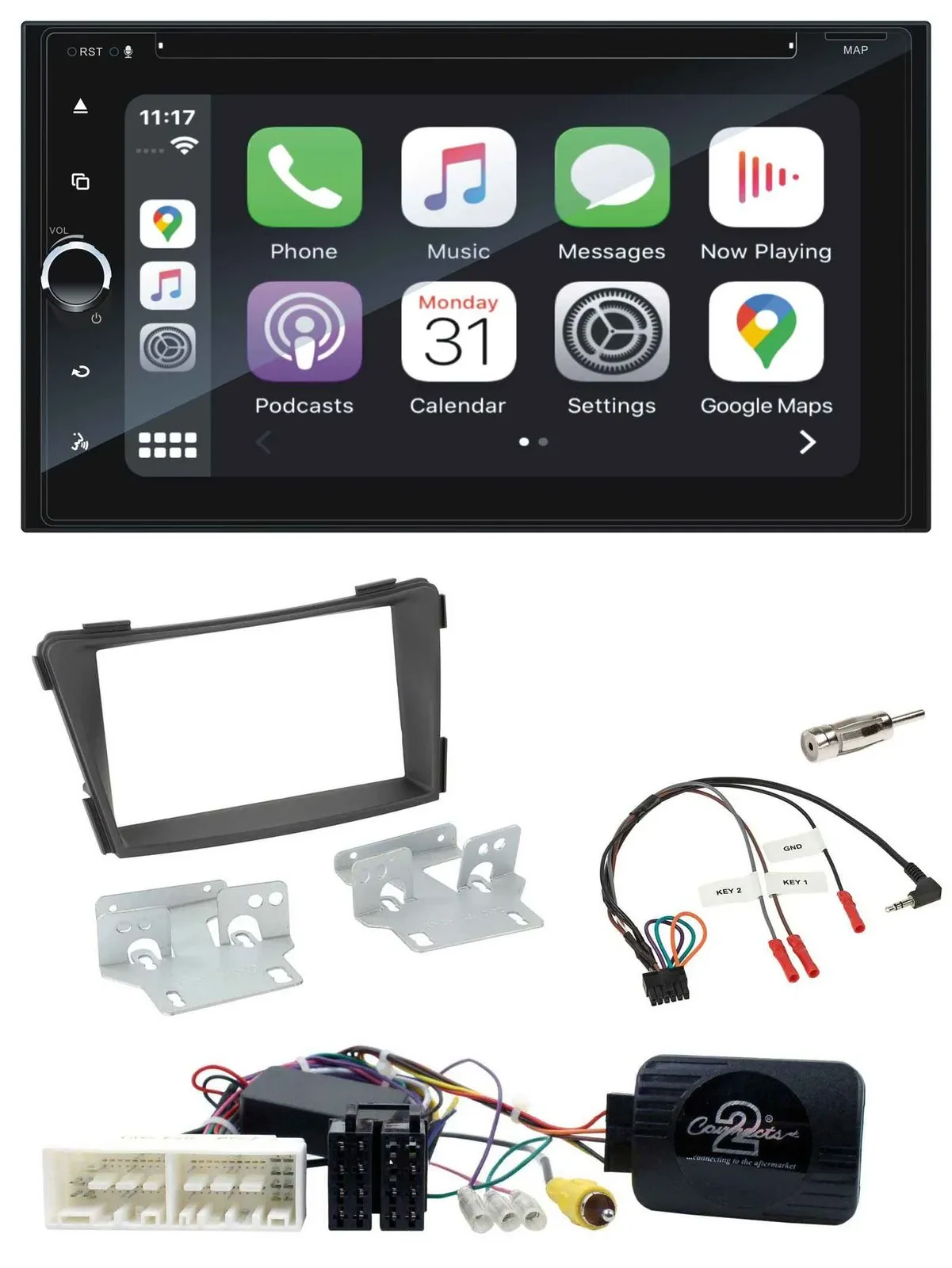 Blaupunkt USB DAB Bluetooth 2DIN TMC Lenkrad Navigation für Hyundai i40 VF ab 16