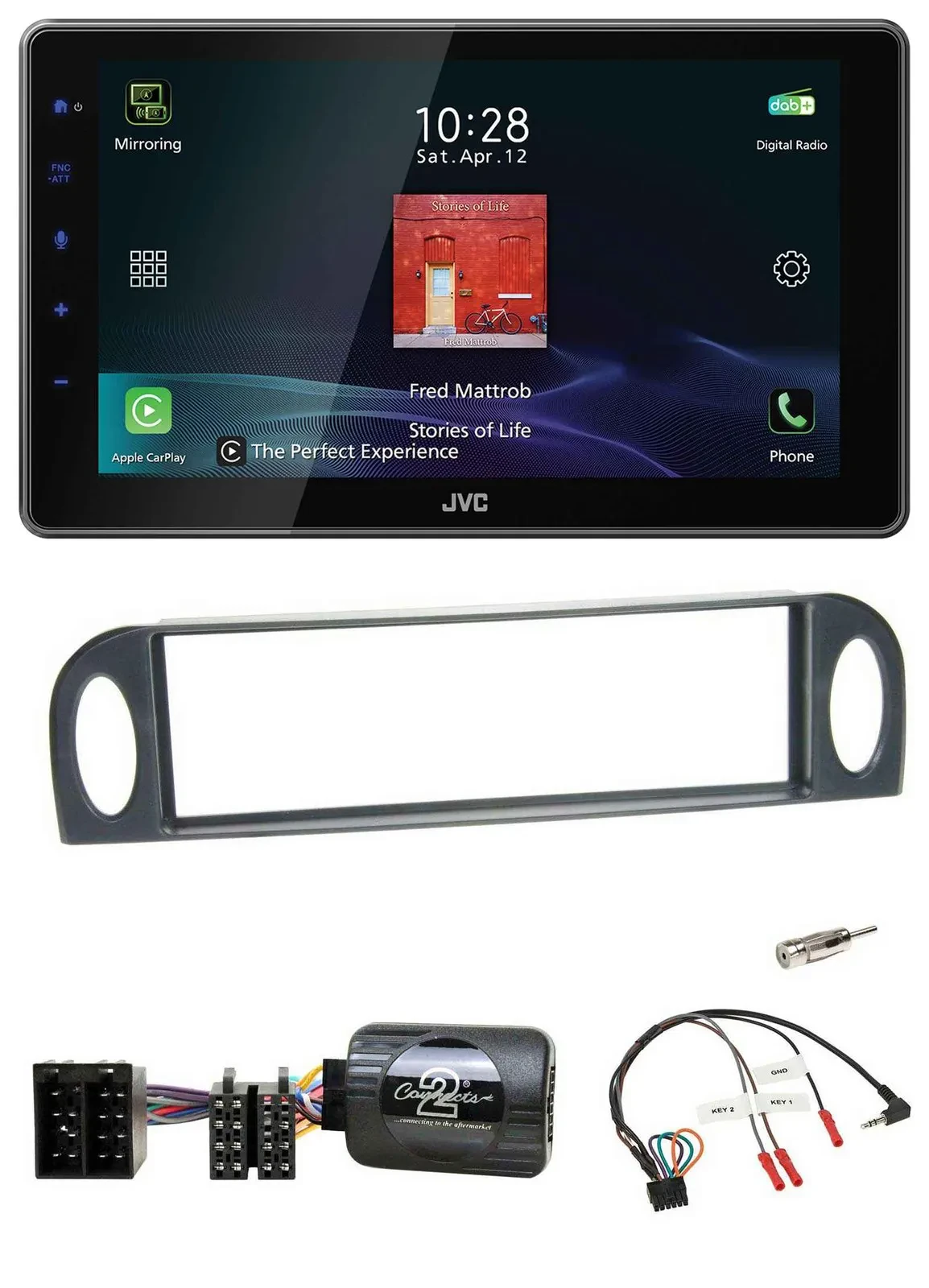 JVC DAB Lenkrad Bluetooth USB Autoradio für Citroen C5 2001-2005