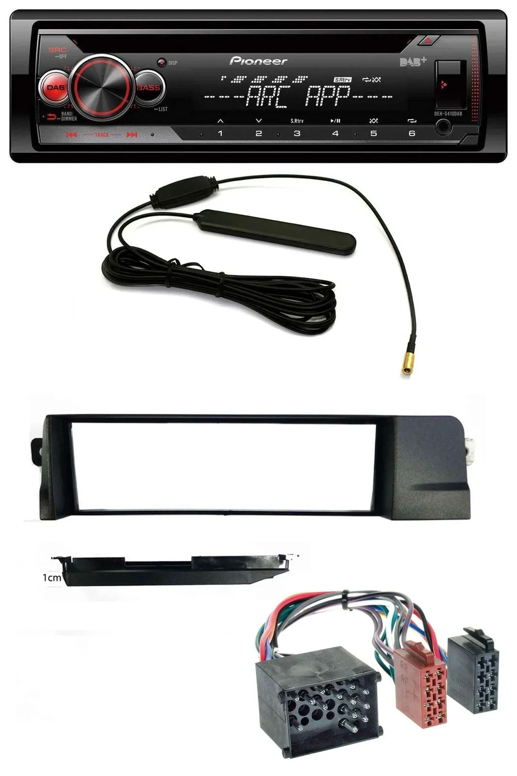 Pioneer CD USB AUX DAB MP3 Autoradio für BMW 3er E46 Profiversion Rundpin
