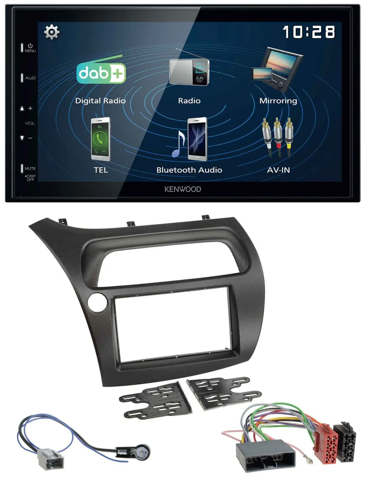 Kenwood 2DIN Bluetooth MP3 USB DAB Autoradio für Honda Civic (2006-2012)