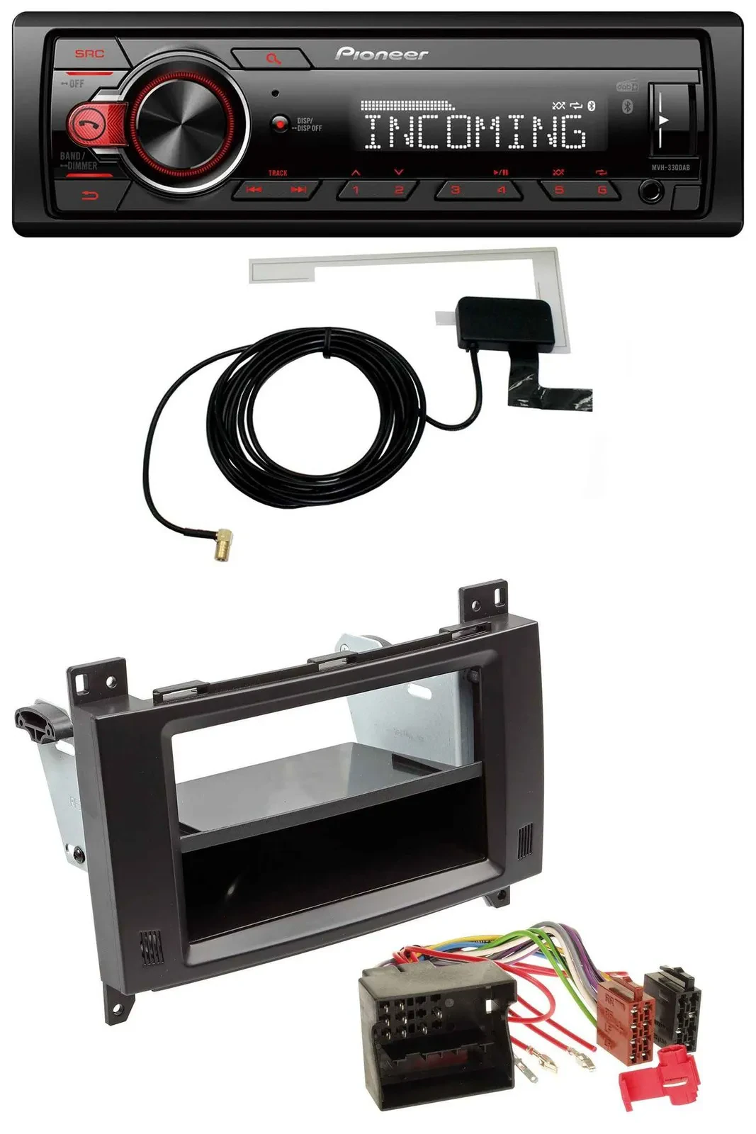 Автомагнитола для Mercedes A-/B-Class, Vito Pioneer USB, MP3, DAB, Bluetooth