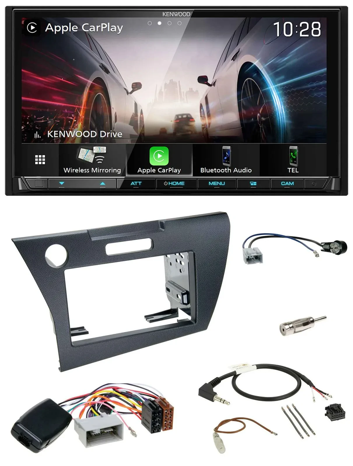 Kenwood Lenkrad 2DIN USB DAB Bluetooth Autoradio für Honda CR-Z 2010-2013