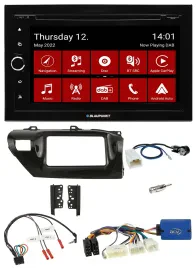 Blaupunkt 2DIN Lenkrad Bluetooth USB TMC DAB Navigation für Toyota Hilux 2015-20