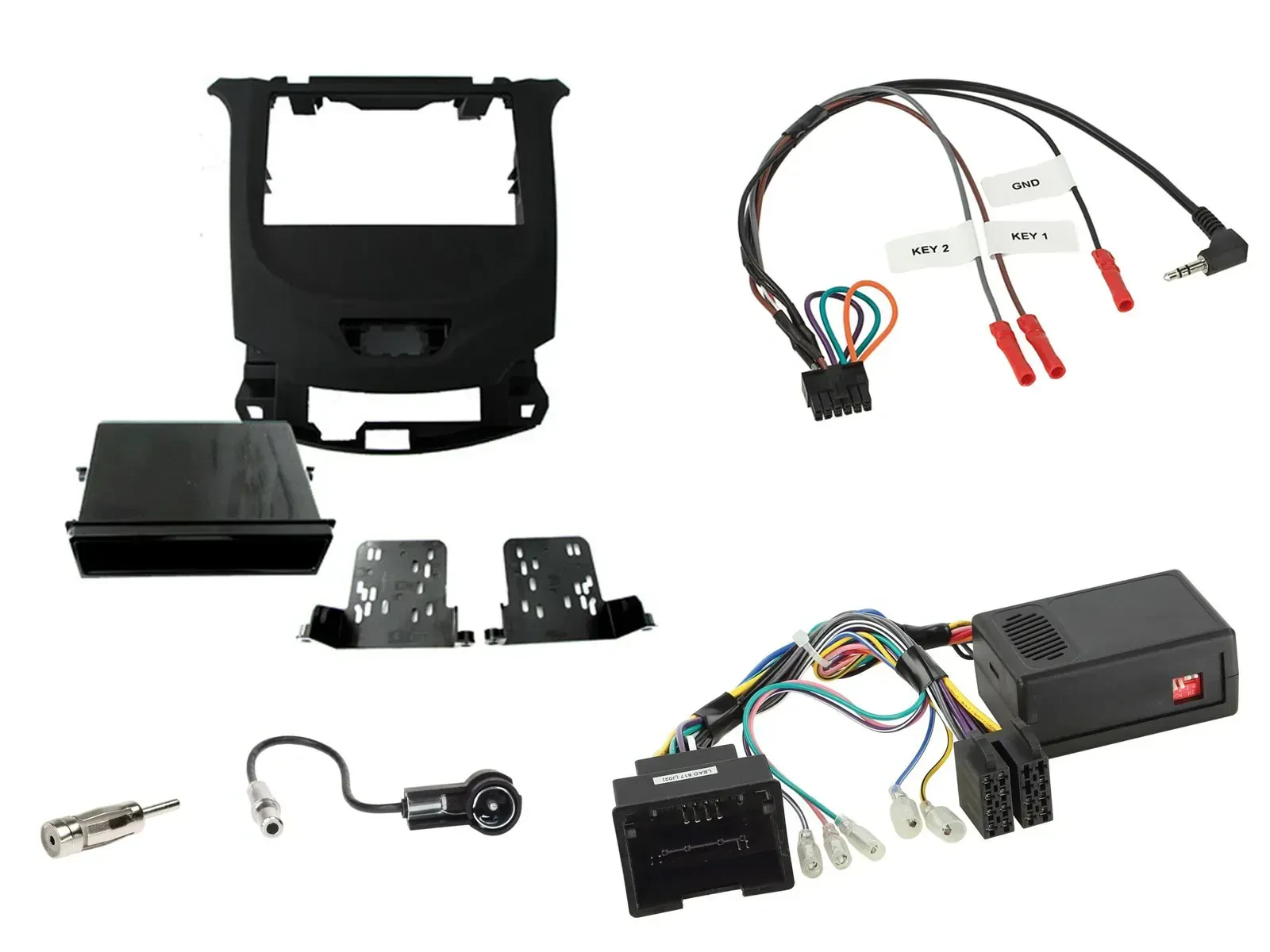 Radioset Lenkradadapter DIN Autoradio für Chevrolet Cruze ab 2016 klavier schwar