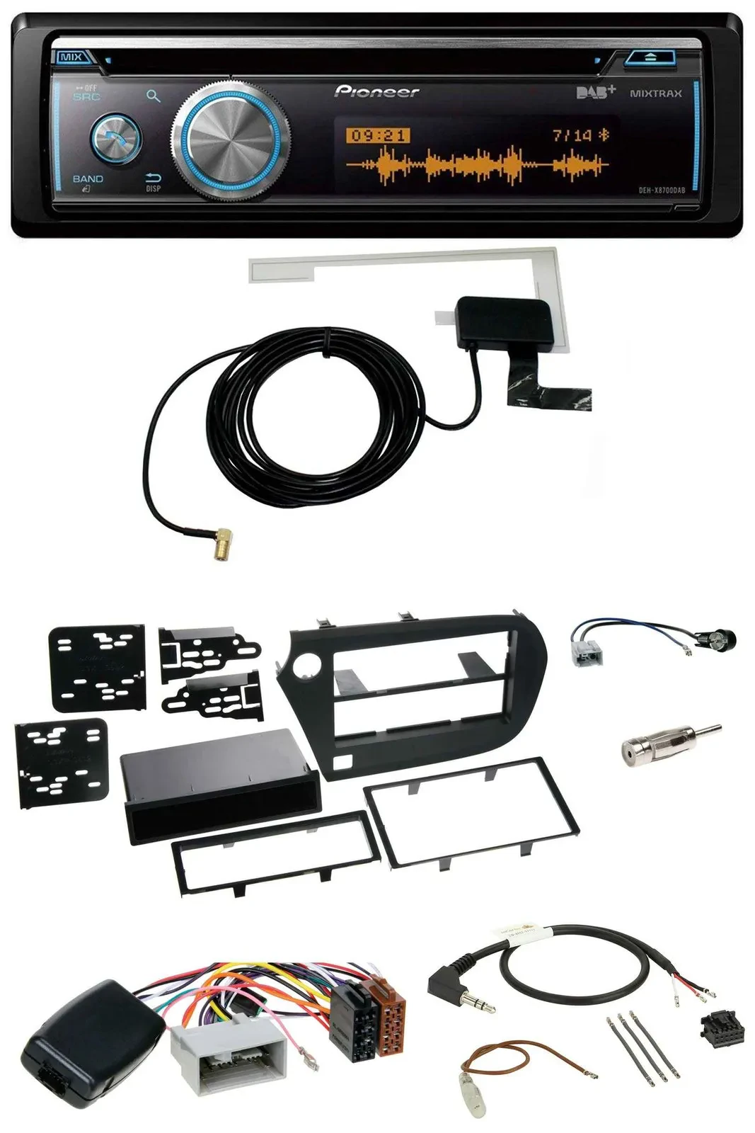 Pioneer Bluetooth DAB Lenkrad USB CD Autoradio für Honda Insight ZE2 2009-2013