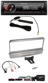Pioneer MP3 DAB 1DIN Lenkrad USB Autoradio für Ford Mondeo 2000-2002 silber