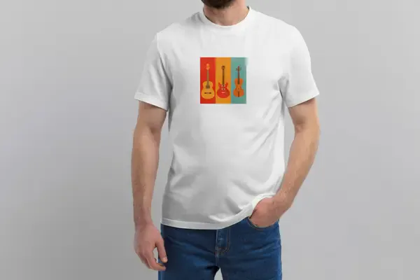 Футболка Popmerch MWXXL143 "Instruments On Colors" белая, мужская, размер XXL