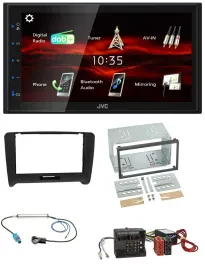 Автомагнитола JVC 2DIN, USB, Bluetooth, MP3, DAB (для Audi TT 2006–2014, Quadlock, активная система)