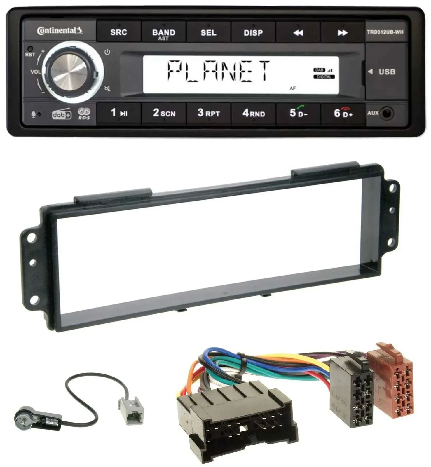 Continental USB 1DIN AUX DAB MP3 Autoradio für Kia Picanto (2008-2011)