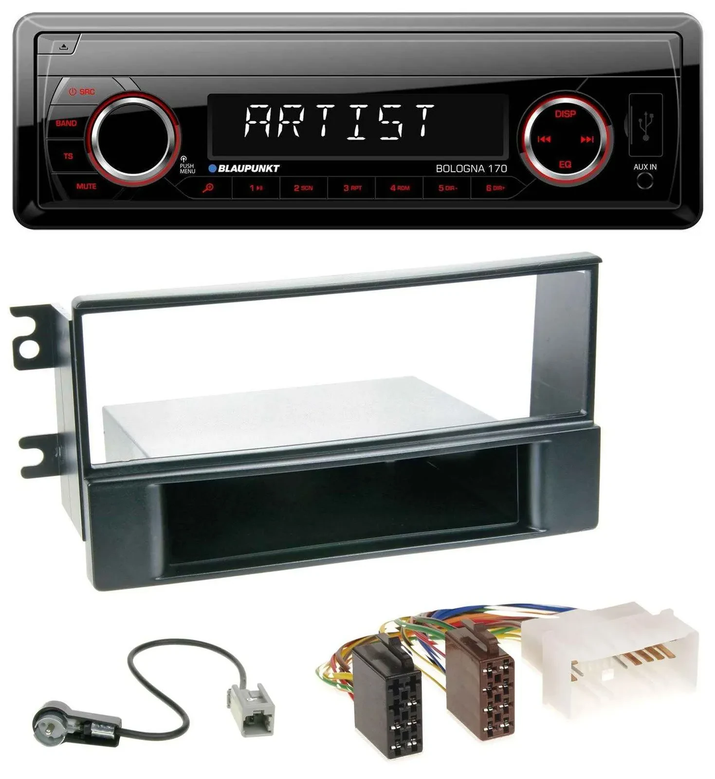 Blaupunkt SD USB 1DIN MP3 AUX Autoradio für Kia Sportage II (2008-2010)