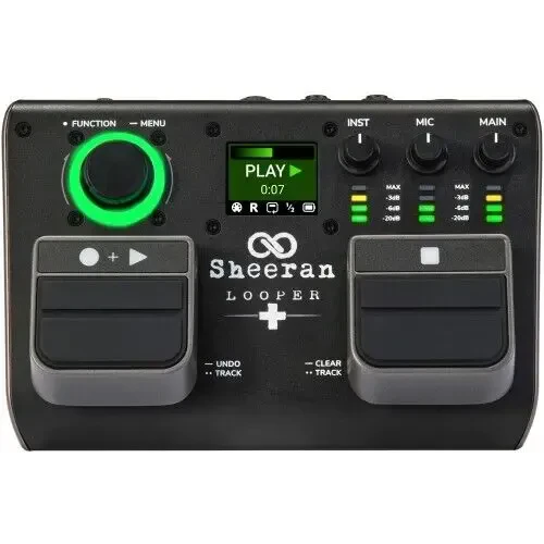 Лупер для электрогитары Sheeran Loopers Looper+ двухдорожечный, 4 режима, 32-bit, USB, черный