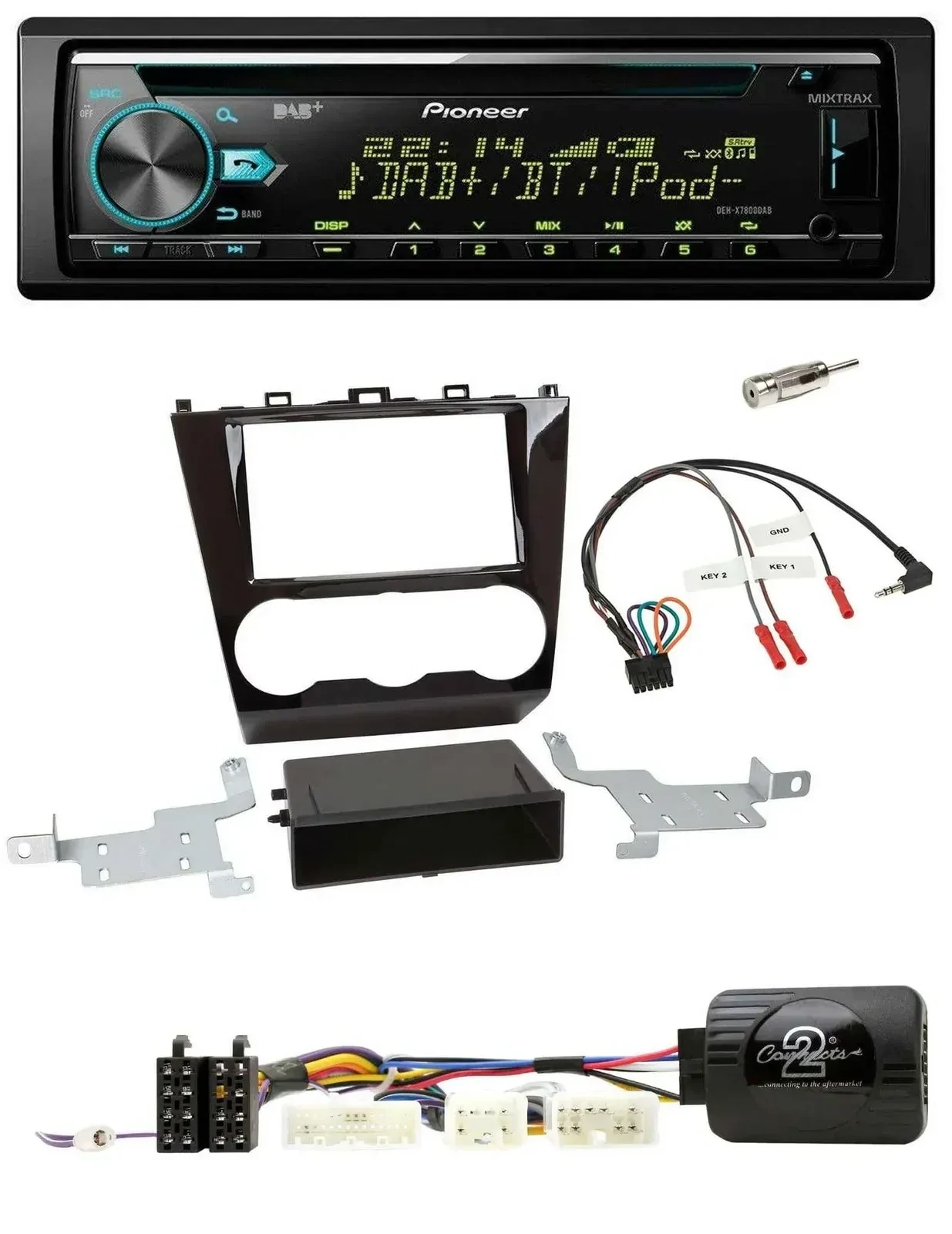 Автомагнитола для Subaru Forester (с 2015) Pioneer DAB, CD, USB, Bluetooth, поддержка управления на руле