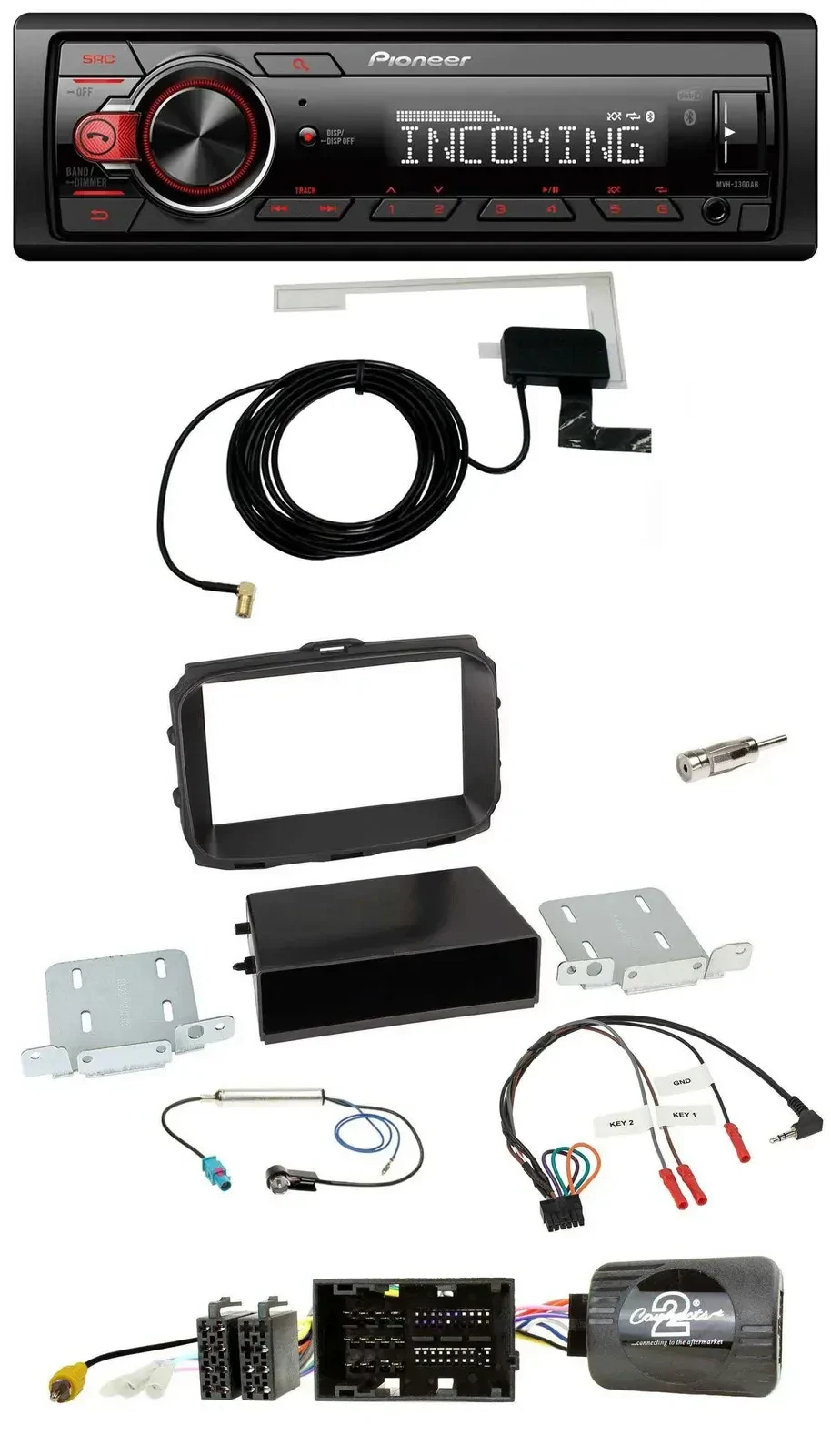 Автомагнитола для Alfa Romeo Giulietta 940 (Facelift 2014) Pioneer USB, DAB, Bluetooth, поддержка управления с руля