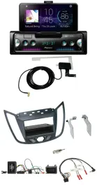 Автомагнитола Pioneer DAB, Bluetooth, USB для Ford C-Max/Kuga, тёмно-серая, совместима с управлением на руле