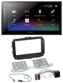 Pioneer USB Bluetooth DAB 2DIN MP3 Autoradio für Alfa Giulietta 2013-2021 ISO sc
