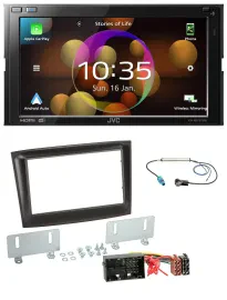 JVC DAB MP3 2DIN Bluetooth USB Autoradio für Fiat Doblo ab 2015 schwarz