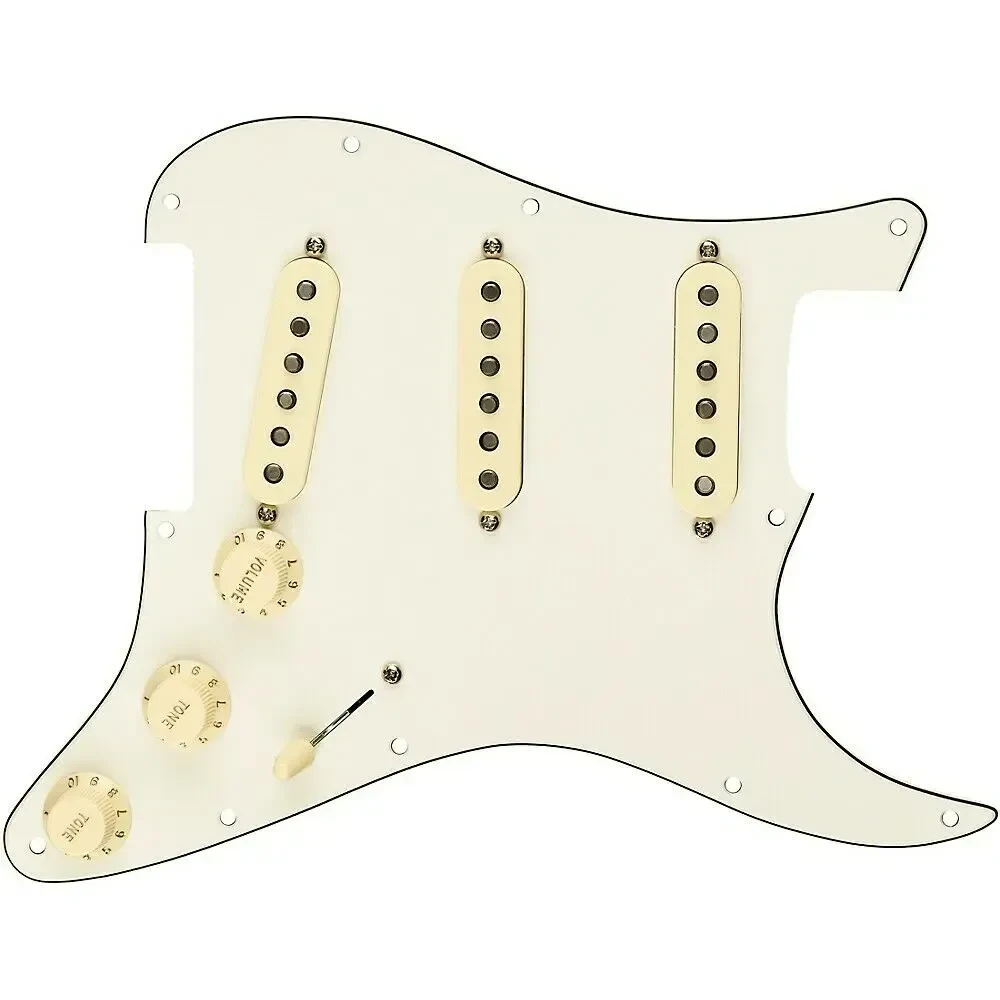 Пикгард со звукоснимателями Fender Stratocaster SSS 57/62 Pre-Wired Pickguard White/Back/White
