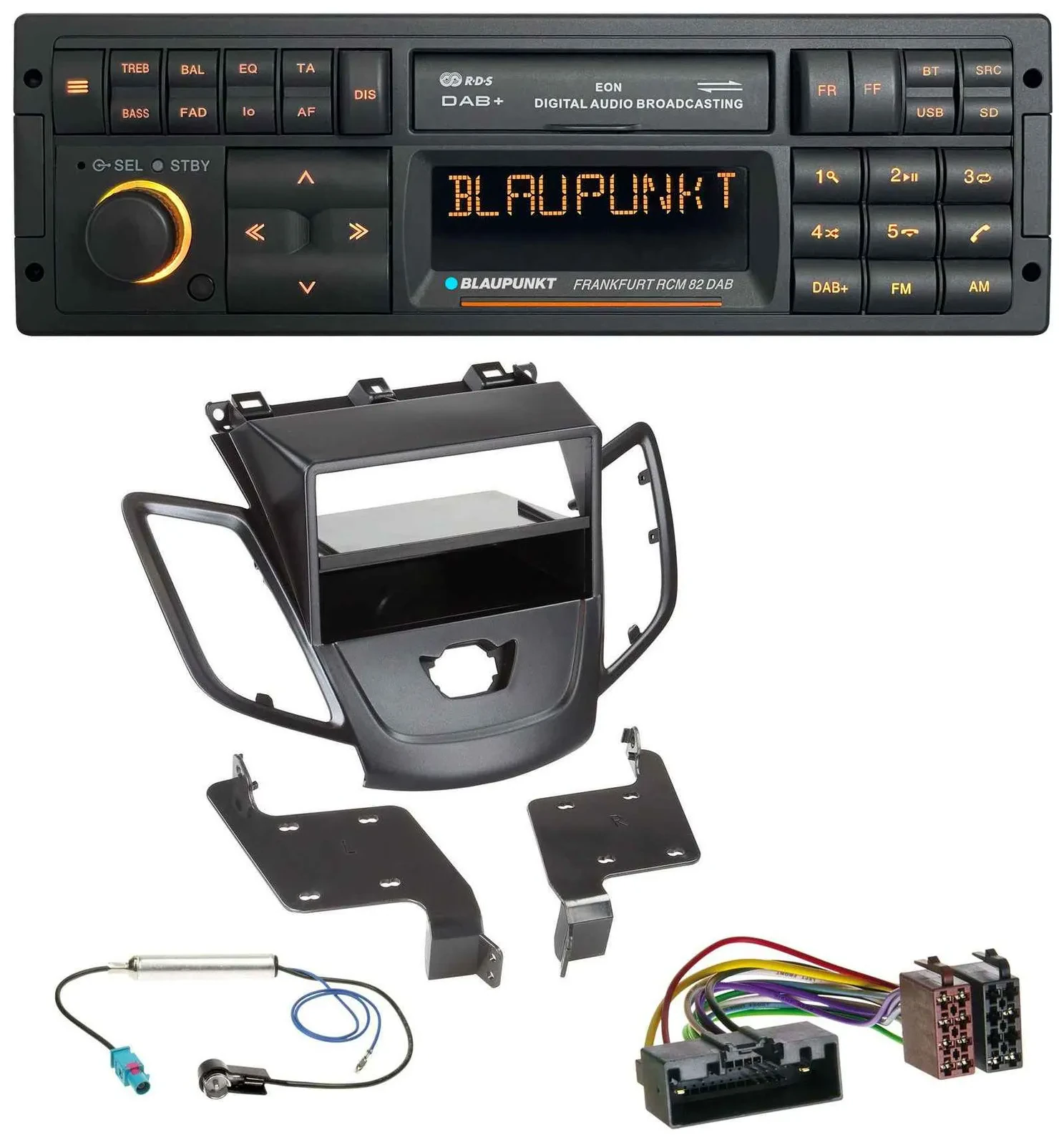 Blaupunkt USB DAB SD MP3 Bluetooth Autoradio für Ford Fiesta 10-17 JA8 ohne Disp