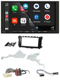 JBL USB 2DIN MP3 Bluetooth AUX Autoradio für Nissan Altima 2013-2018