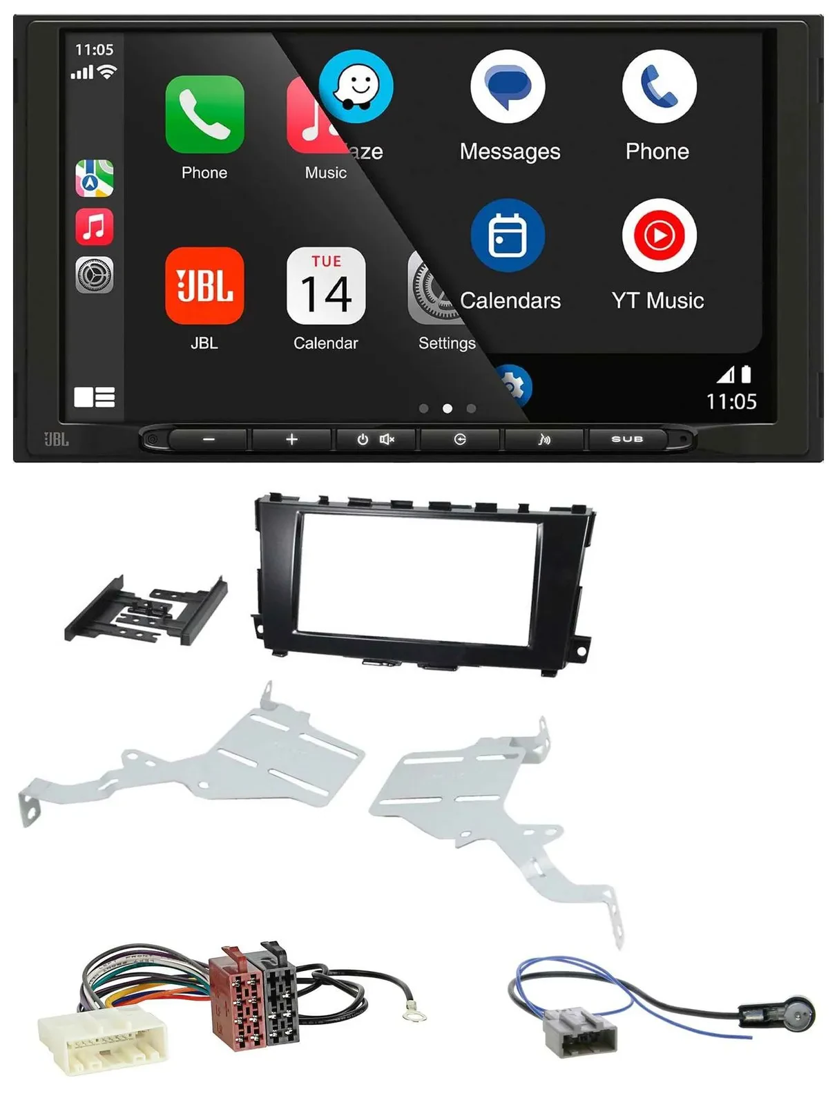 JBL USB 2DIN MP3 Bluetooth AUX Autoradio für Nissan Altima 2013-2018