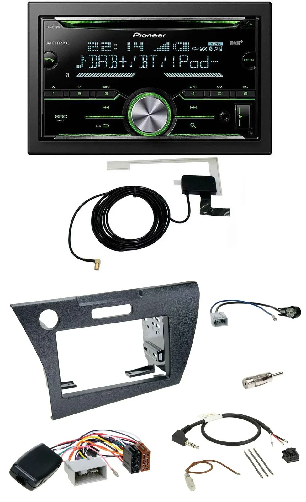 Pioneer CD USB Lenkrad Bluetooth 2DIN DAB Autoradio für Honda CR-Z 2010-2013