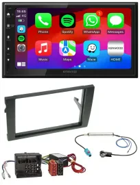 Kenwood MP3 USB DAB 2DIN Bluetooth Autoradio für Audi A4 B7 04-08 Aktivsystem MO