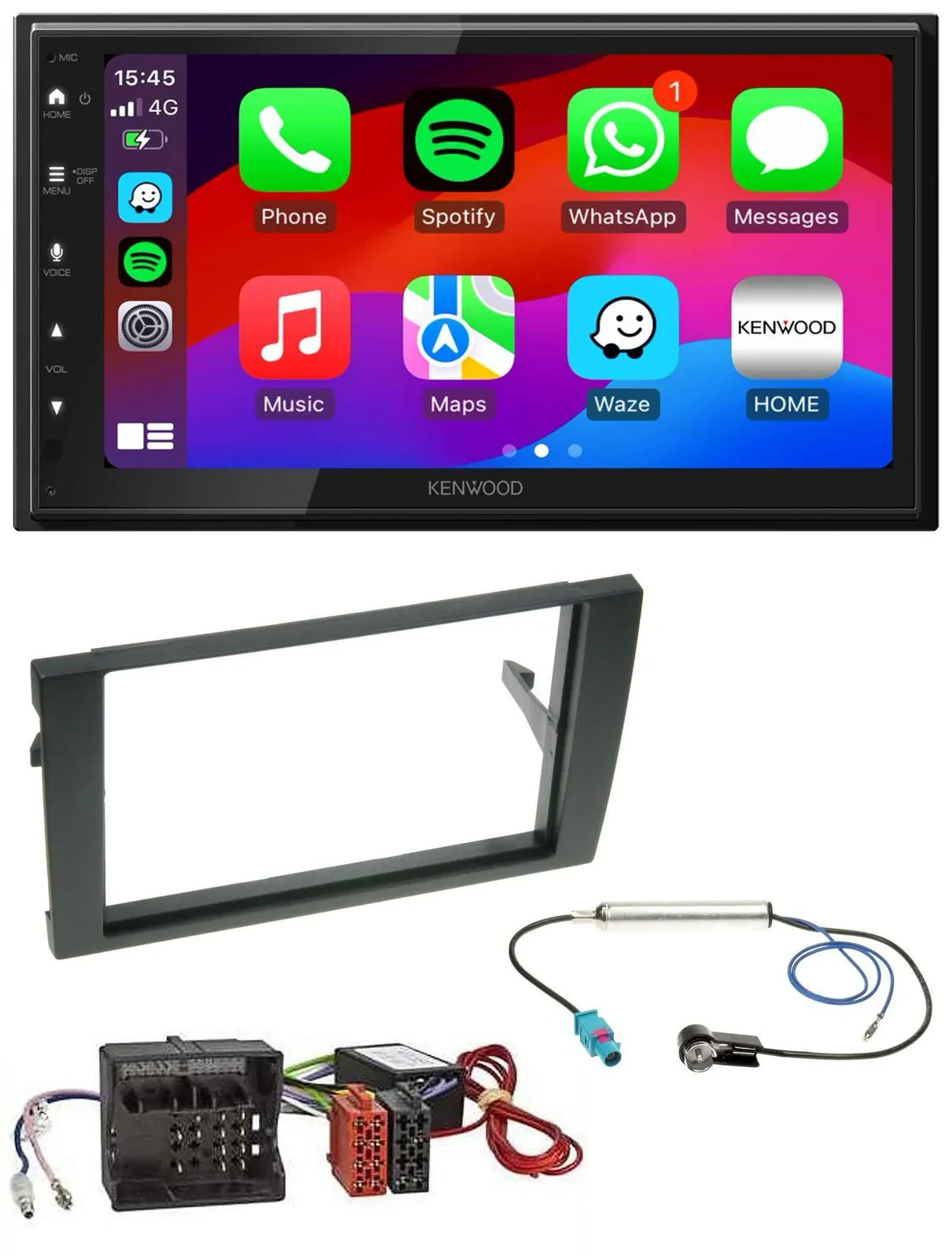 Kenwood MP3 USB DAB 2DIN Bluetooth Autoradio für Audi A4 B7 04-08 Aktivsystem MO