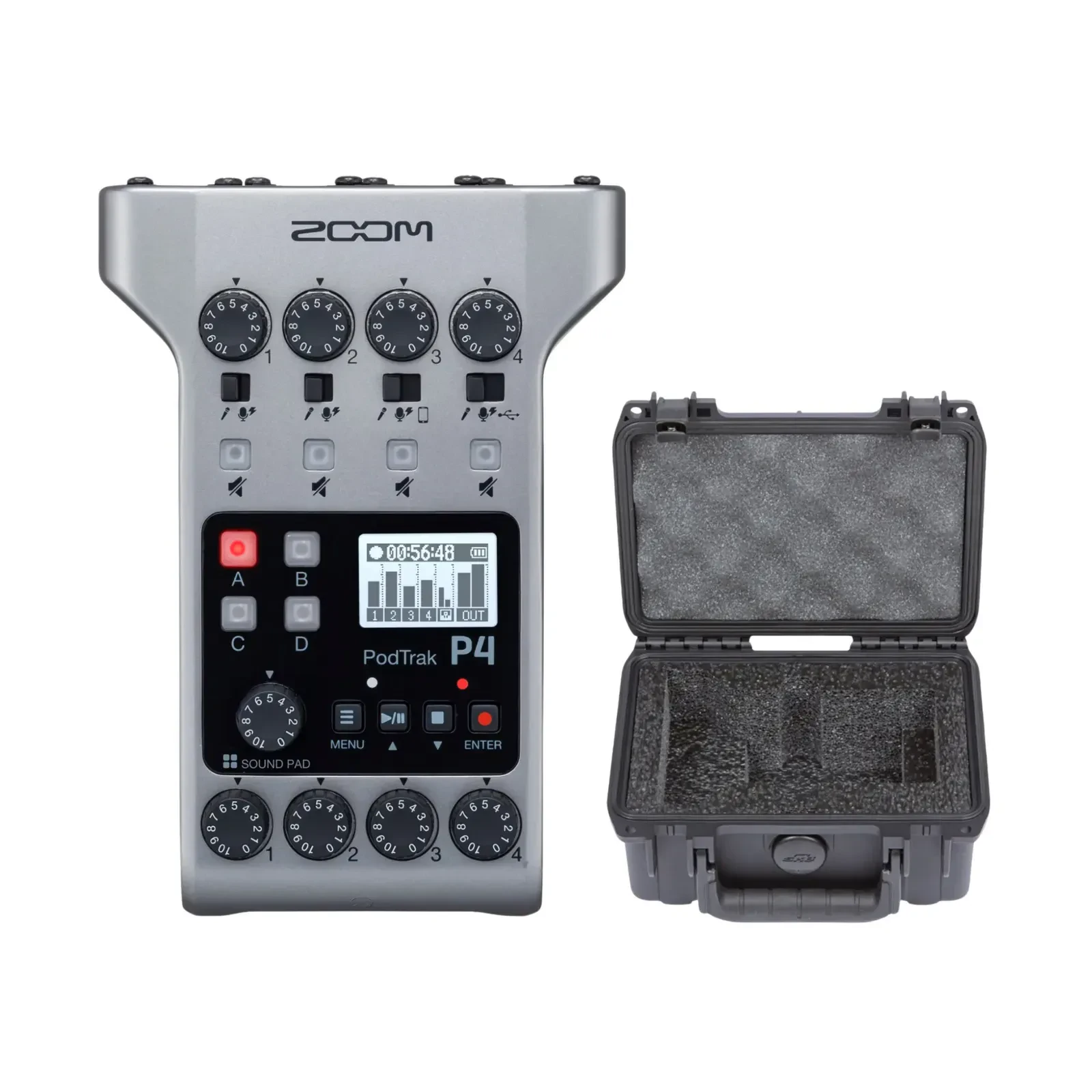 Рекордер Zoom PodTrak P4 с кейсом