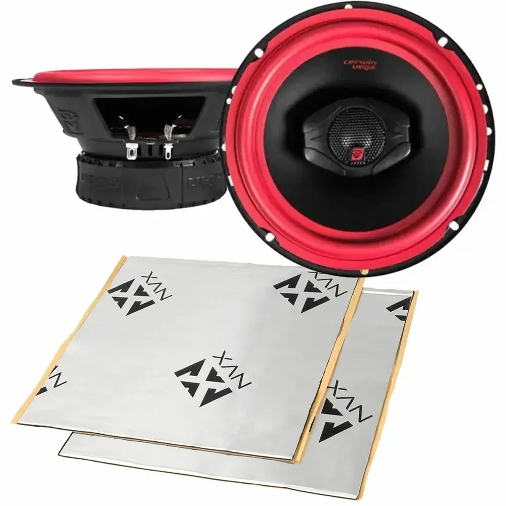 Cerwin-Vega V465 6.5" 2-Way Coaxial Car Speakers + Sound Damping