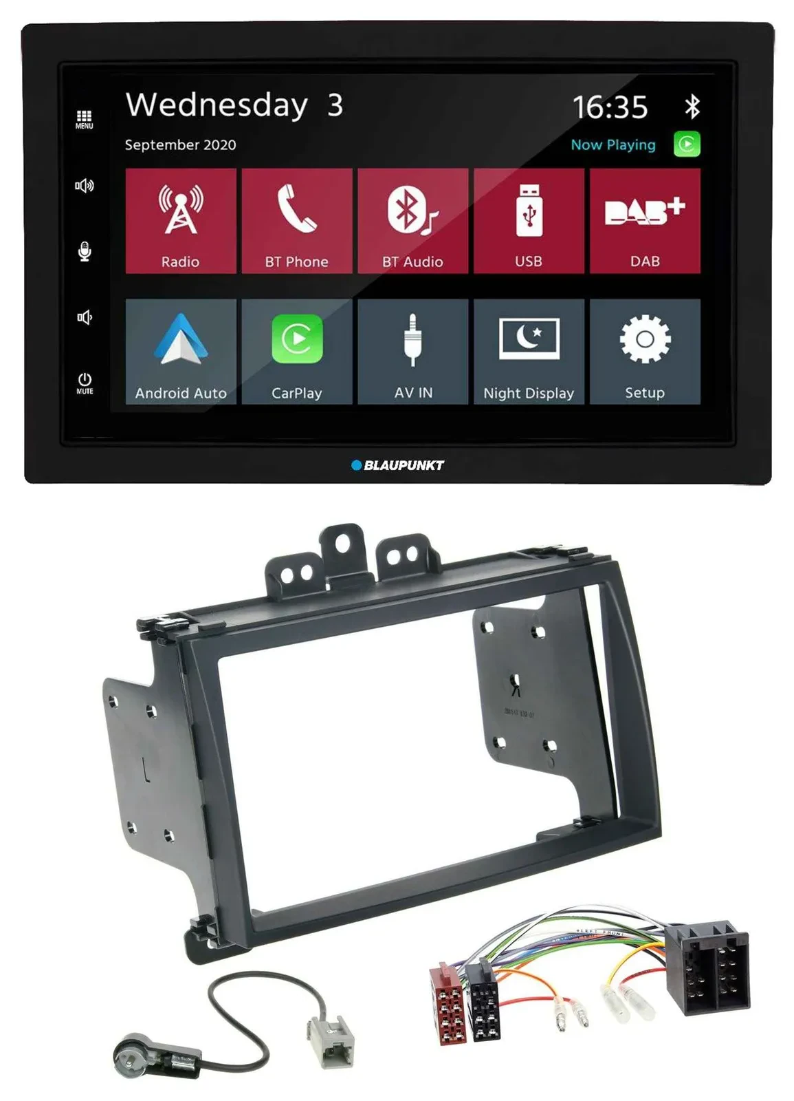 Blaupunkt DAB Bluetooth USB MP3 2DIN Autoradio für Hyundai i20 09-12 schwarz