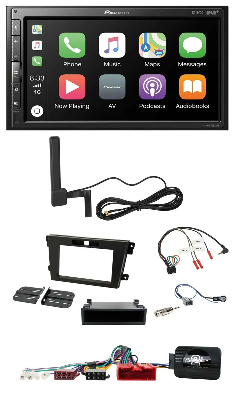 Pioneer USB 2DIN Bluetooth DAB Lenkrad Autoradio für Mazda CX-7 2008-2010